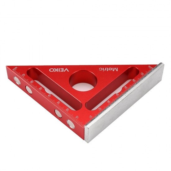 80*80MM Aluminum Alloy Woodworking Triangle Ruler Set Adjustable 90° Splicing Board Positioning Panel Fixed Clip Woodworking Tool