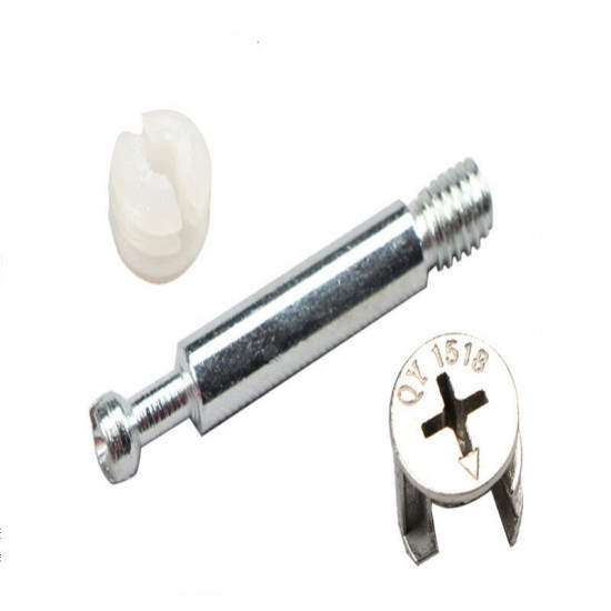 20PCS 3-in-1 Eccentric Wheel Connecting Piece Furniture Screw Nut Kit Fit For Dowel Jig Furniture Wardrobe Link Connection