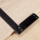 Woodworking 0-200mm Metric Aluminum Alloy L-shape Ruler Multifunction Square Ruler Hole Ruler Measurement Ruler