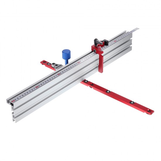 450mm 0-90 Degree Angle Miter Gauge System with 600/800mm Aluminum Alloy Fence and Stop Sawing Assembly Ruler for Table Saw Router Table Miter Saw