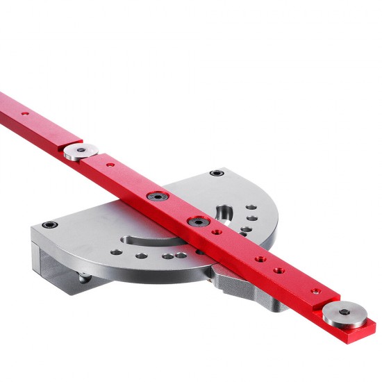 450mm 0-90 Degree Angle Miter Gauge System with 600/800mm Aluminum Alloy Fence and Stop Sawing Assembly Ruler for Table Saw Router Table Miter Saw