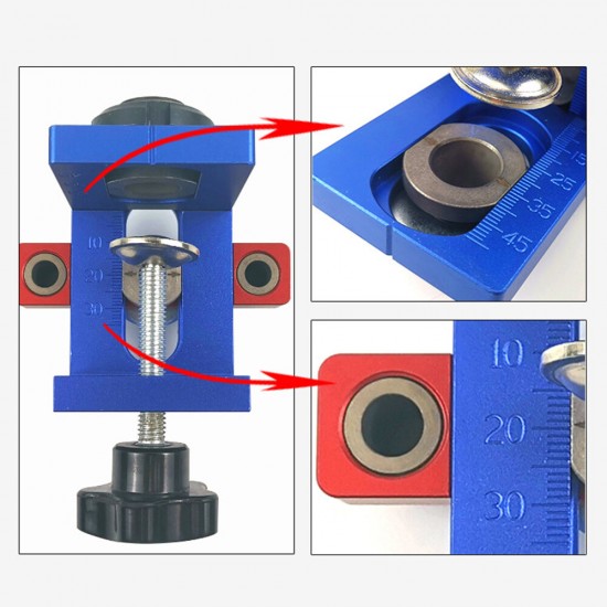 X150 3 in 1 Adjustable Doweling Jig Hole Drilling Guide Locator Woodworking Pocket Fixture Wood Plate Hole Drilling Punching Fixer