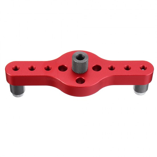 X600-2 Adjustable Aluminum Alloy Self-centering 6 8 10mm Dowel Jig Wood Panel Puncher Hole Locator Beech Center Hole Position Measuring Drilling