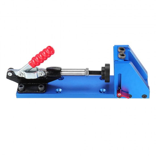 XK-2 Aluminum Alloy Pocket Hole Jig System Woodworking Drill Guide with Toggle Clamp 9.5mm Step Drill Bits