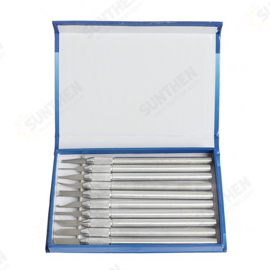 10pcs Professional Carving Chisel Knife Hand Tool Set Stainless Steel Wax Carving Tool