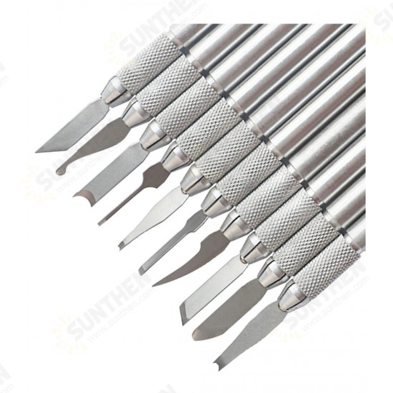 10pcs Professional Carving Chisel Knife Hand Tool Set Stainless Steel Wax Carving Tool