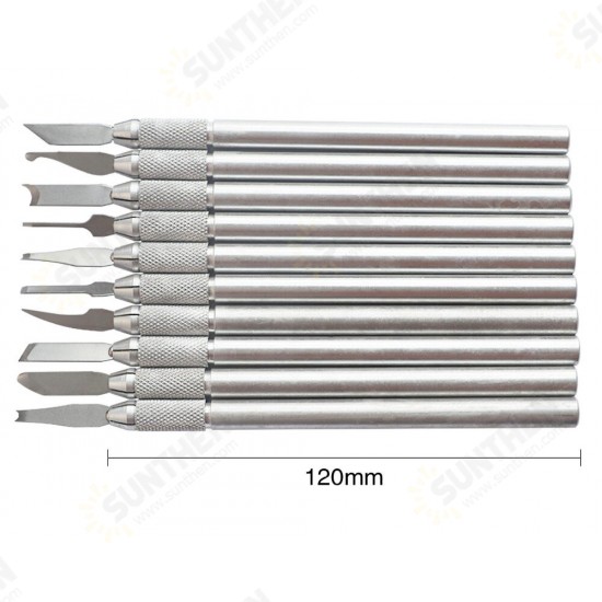 10pcs Professional Carving Chisel Knife Hand Tool Set Stainless Steel Wax Carving Tool