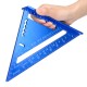 7/12inch Metric/Imperia Aluminum Alloy Triangle Angle Protractor Ruler Woodworking Tool