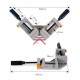 90° Right Angle Aluminum Alloy Woodworking Clamp with Single/Double Handle Vice Holder Tools