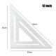 Aluminum Alloy Angle Square Triangle Ruler Roofing Carpenter Woodworking Tool