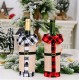 Christmas Sweater Winee Bottle Clothes Collar & Button Coat Design Decorative Bottle Sleeve Sweater For Christmas Gifts Xmas Party Decorations