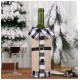 Christmas Sweater Winee Bottle Clothes Collar & Button Coat Design Decorative Bottle Sleeve Sweater For Christmas Gifts Xmas Party Decorations