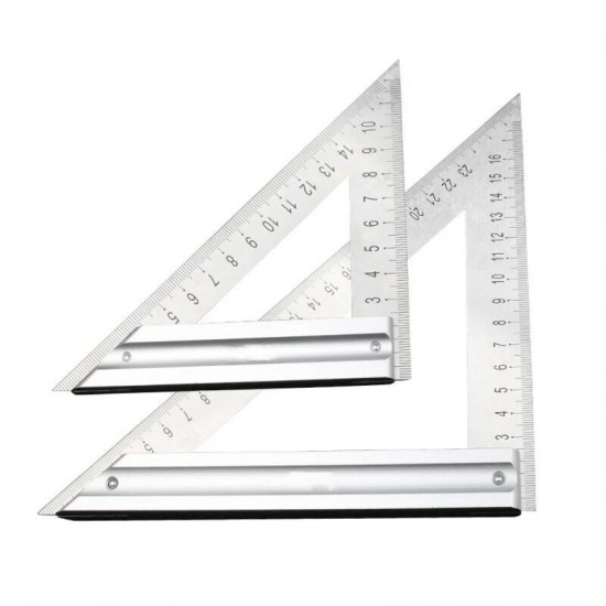 90 Degree Square Ruler Triangle Ruler Stainless Steel Multi-Function Triangle Board Woodworking Protractor Measuring Instrument