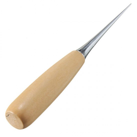 Leather Craft Hand Awl Punch Wood Stick Tool Polishing DIY Tool