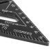 AR01 260x185x185mm Metric/Imperial Aluminum Alloy Black Triangle Ruler