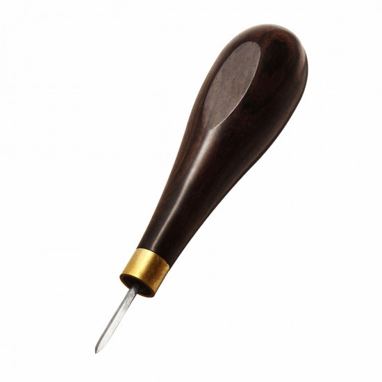 Leather Craft Tool Diamond Stitching Awl Ebony Blackwood Handle Leather Craft Sewing Awl Kit