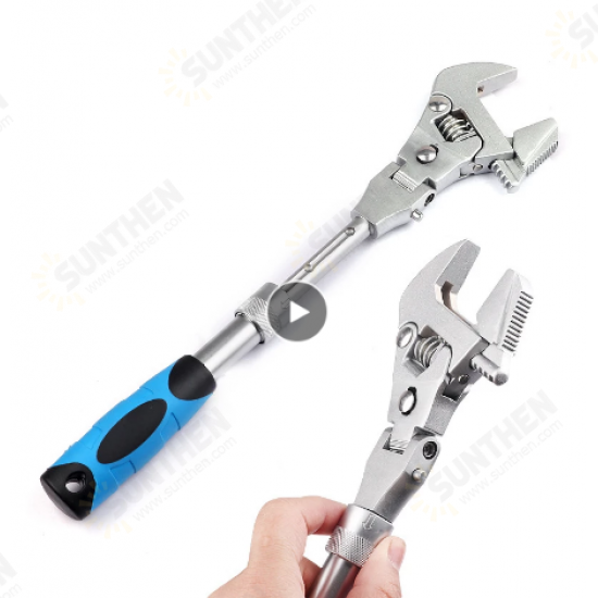 10-inch Retractable Folding Adjustable Wrench Shaking His Head Ratchet Hydropower Sanitary Wrench Air Conditioning Five-in-One