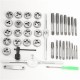 40Pcs Metric Tap Wrench and Die Pro Set M3-M12 Nut Bolt Alloy Metal Hand Tools