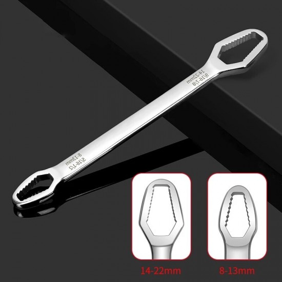 8-22mm Universal Wrench Adjustable Glasses Wrench Ratchet Spanner for Bicycle Motorcycle Car Repairing Tools