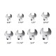 8 Pcs 3/8 to 7/8 Inch Drive Crowfoot Wrench Set SAE Chrome Plated Crow Foot