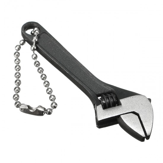 66mm 2.6inch Mini Metal Adjustable Wrench Spanner Hand Tool 0-10mm Jaw Wrench Black