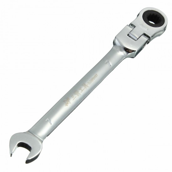 Flexible Pivoting Head Ratchet Combination Spanner Wrench Garage Metric Tool 6mm 7mm 8mm 10mm 11mm 12mm