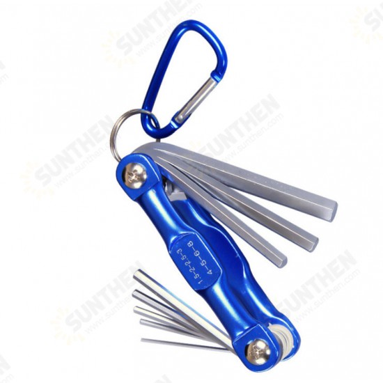 Folding Hex Wrench Metal Metric Allen Wrench set Hexagonal Screwdriver Hex Key Wrenches Allen Keys Hand Tool Portable set with