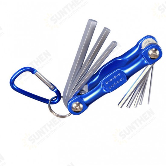 Folding Hex Wrench Metal Metric Allen Wrench set Hexagonal Screwdriver Hex Key Wrenches Allen Keys Hand Tool Portable set with