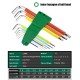 9Pcs Inner Hex Wrench Set Colorful Ball-head Torx-head Hexagonal Combination Screwdriver