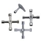 Multi-function Four-way Universal Triangle Wrench Key Plumber Key Gas Meter Cabinet Triangle Water Radiator DBIRD