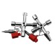 Multi-function Four-way Universal Triangle Wrench Key Plumber Key Gas Meter Cabinet Triangle Water Radiator DBIRD