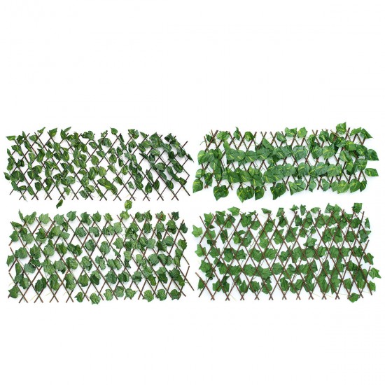 Artificial Ivy Expandable Stretchable Privacy Fence Faux Single Side Leafs Vine Screen for Outdoor Garden Yard