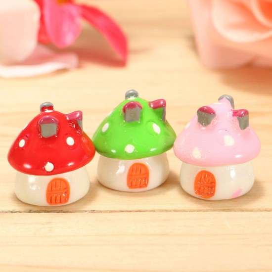 Miniature Mushroom Ornament Potted Plant Landscape Garden DIY Decor