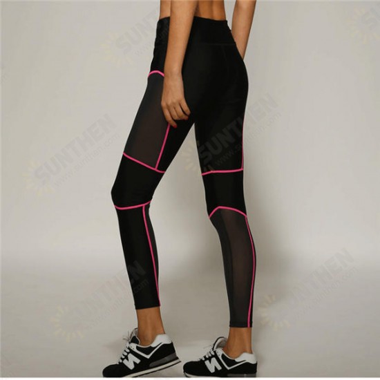 Female Sexys Fitness Trousers Honeycomb Mesh Fabric Hip Up Elasticity Sport Leggings