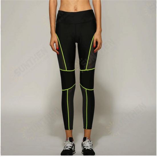 Female Sexys Fitness Trousers Honeycomb Mesh Fabric Hip Up Elasticity Sport Leggings