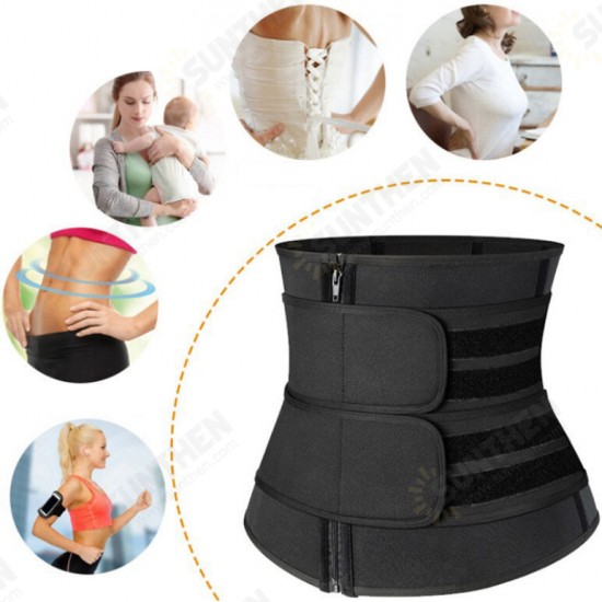 Waist Trainer Vest Large Size Body Shaper Sweat Waist Trainer Corset Sports Spandex Yoga Gym Workout Pilates Adjustable Tummy Fat Burner Hot Sweat Yoga Belts Fitness Belts