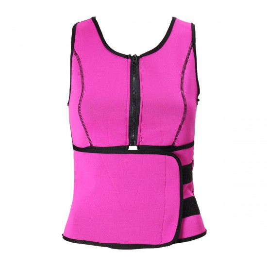 Women Adjustable Sauna Slimming Sweat Belt Vest Waist Body Shaper Tank Tops Fitness Yoga Vest