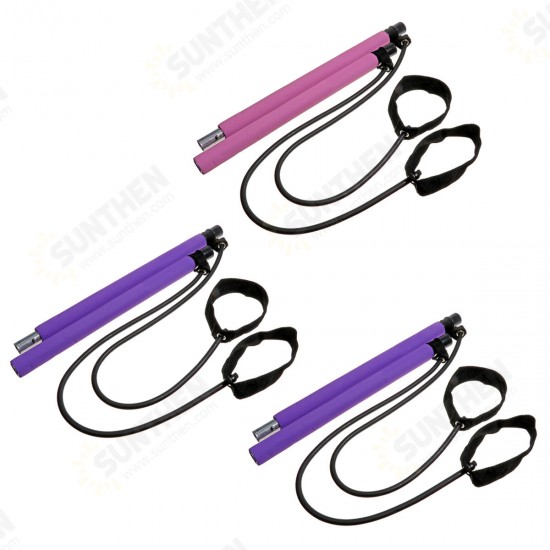 Yoga Pull Rods Pilates Bar Kit Abdominal Resistance Bands Body Fitness Sport Gym Fitness Building Puller