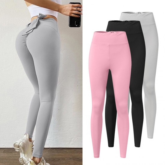 Fitness Exercise Pants Bow Tie Pants Buttocks Breathable Comfortable Women's Yoga Pants