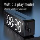 B119 bluetooth 5.0 Speaker Alarm Clock Multiple Play Modes LED Mirror Speaker with FM Function 360° Surround Stereo Sound Real-time Temperature Display 2800mAh