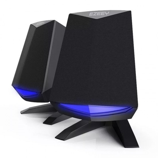 A4 Computer Desktop Speaker HIFI Bass Luminous Mini Portable USB Loudspeaker for Laptop Computer PC