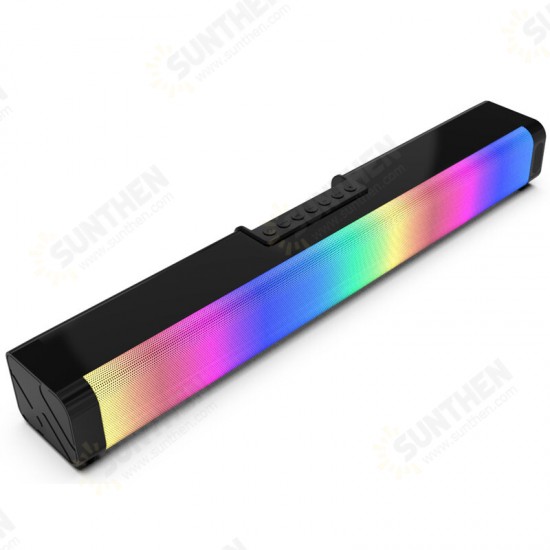 LP-18 20W bluetooth Speaker Soundbar Stereo Home Theater Soundbar Rectangle RGB Colorful bluetooth Speaker with Remote Control