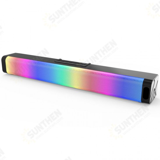 LP-18 20W bluetooth Speaker Soundbar Stereo Home Theater Soundbar Rectangle RGB Colorful bluetooth Speaker with Remote Control