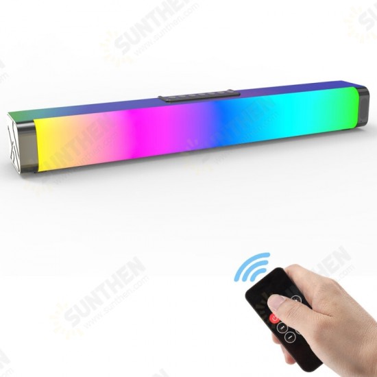 LP-18 20W bluetooth Speaker Soundbar Stereo Home Theater Soundbar Rectangle RGB Colorful bluetooth Speaker with Remote Control