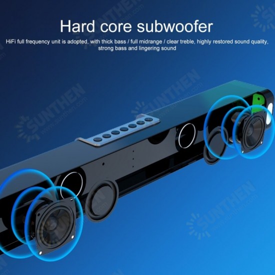 LP-18 20W bluetooth Speaker Soundbar Stereo Home Theater Soundbar Rectangle RGB Colorful bluetooth Speaker with Remote Control