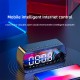 P2 Wireless bluetooth Speaker Double Alarm Clock FM Radio Mirror LED Display HiFi Music Column Subwoofer Hands-free Call Speaker