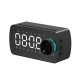 P2 Wireless bluetooth Speaker Double Alarm Clock FM Radio Mirror LED Display HiFi Music Column Subwoofer Hands-free Call Speaker