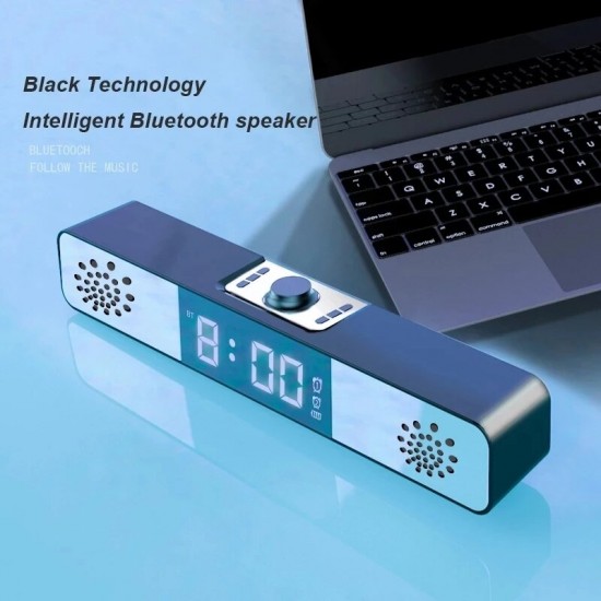 Q19 Subwoofer Alarm Clock Super Bass Speakers HIFI USB Wireless bluetooth Computer Desktop Speaker Audio