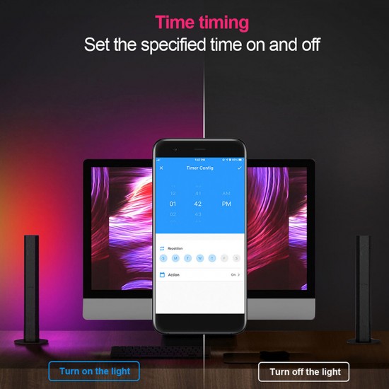 RGB LED Atmosphere Light Speaker Music Player with APP Control Music Follow Mode Fill Light