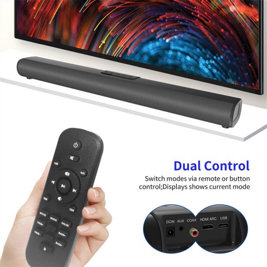 S20L 50W 3D Surround bluetooth 5.0 Soundbar Bass Wired Computer HiFi Stereo Sound Bar HDMI TV Home Theater System Speaker